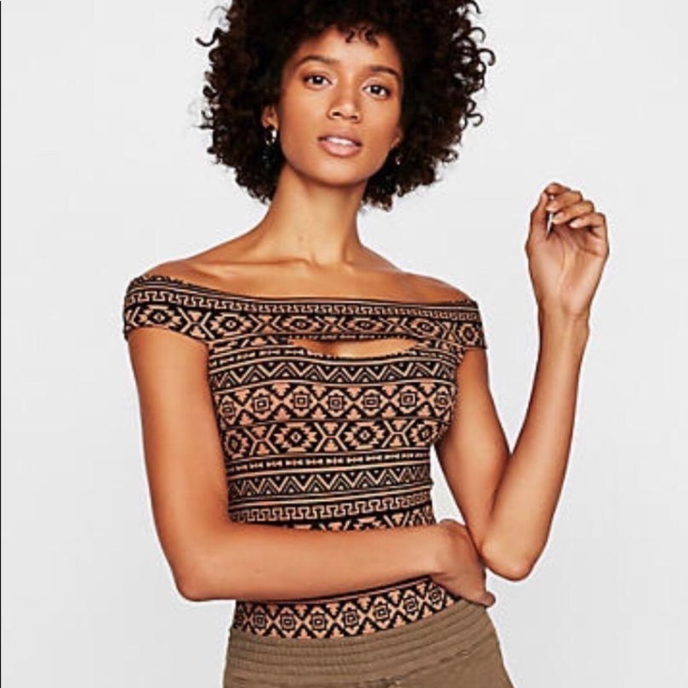 Express Tribal Print Body Suit XSP​